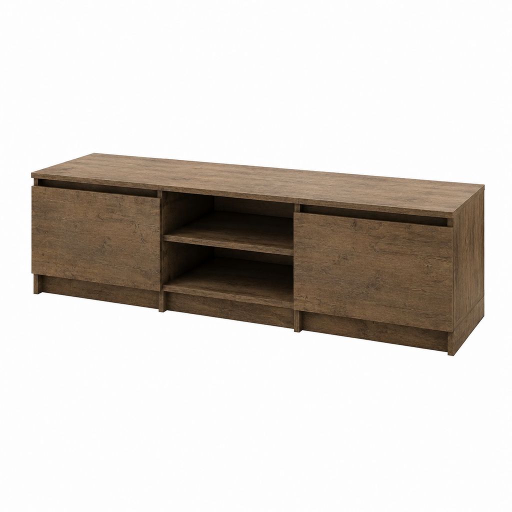 TV Lowboard Braun aus Spanplatte mit Melaminharzbeschichtung rechteckig 180 x 40 x 60 cm