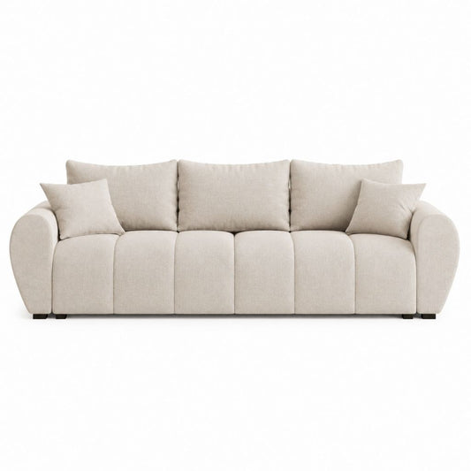 4-Sitzer Sofa Beige aus Polyester mit rechteckiger Grundform 280 x 100 x 85 cm